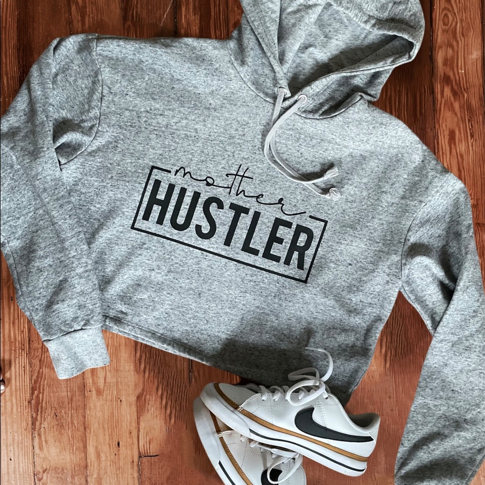 Cropped hoodie.